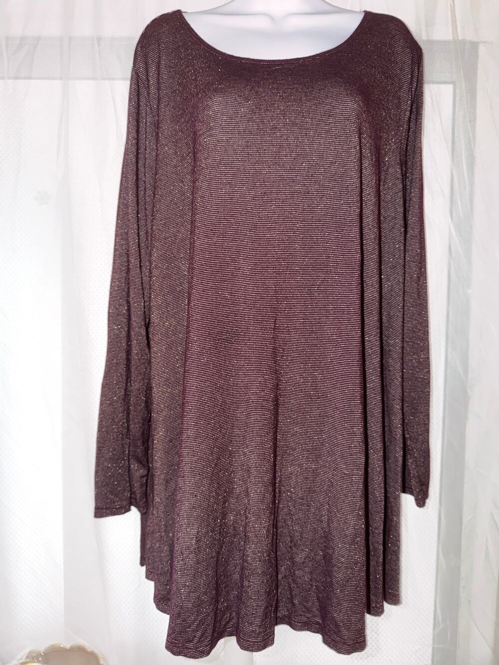 Lane Bryant Burgundy Shimmer Swing Dress 18/20 Plus Size